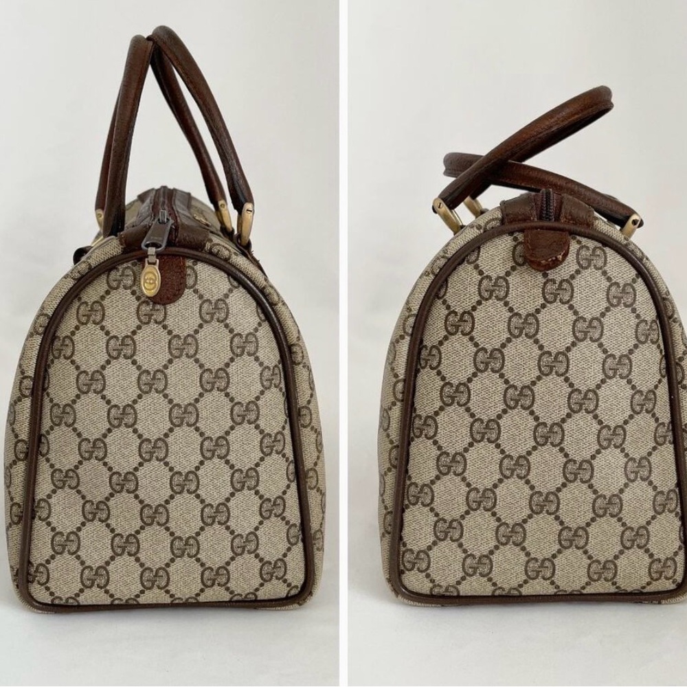 โจ Vintage Gucci GG Supreme Web Boston Bag - Sherry Line โจ - Picture 9 of 11